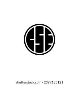 Letter C S E circle frame geometric symbol simple logo vector
