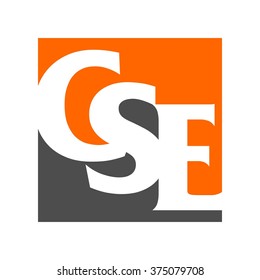 letter c, s, and e logo vector.
