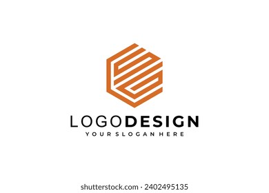 Letter C S G logo template. Modern elegant logotype