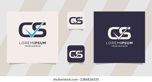 Letter C S initial logo design