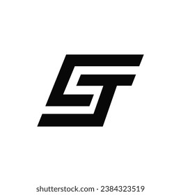 Letter c s j negative space modern unique shapes alphabet monogram logo