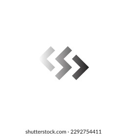 Letter C, s and J square geometric symbol simple logo vector