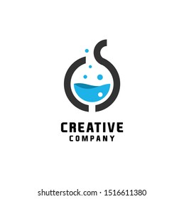 letter C S Lab creative logo. modern design illustration icon - vector