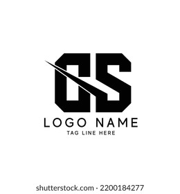 Letter C S logo design. creative minimal monochrome monogram symbol. Universal elegant vector emblem. Premium business logotype.