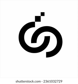 Letter C S logo design with infinity concept.