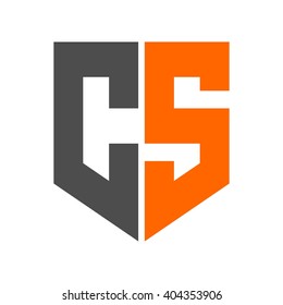 letter c and s logo vector.