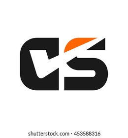 letter C and S logo vector.