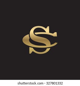 Letter C S Monogram Golden Logo Stock Vector (Royalty Free) 327801332 ...