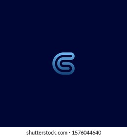 letter c s monogram logo icon