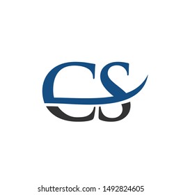 Letter C and S. Swoosh Icon and Symbol Vector Logo. Eps 10.