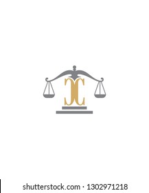 Letter C With Scale Logo Icon 001