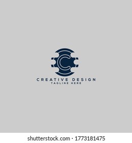 letter C security logo design vector, App, icon.
