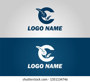The letter C shaped logo and decorated with leaves are also themed nature