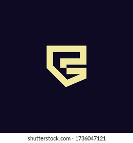 Plantilla de diseño de logotipo de escudo de letra C vectorial
