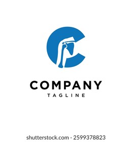 Letter C Shoulder Surgery Logo Icon Vector