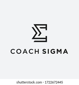 letter C sigma logo / sigma vector