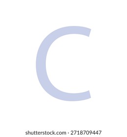 Letra C Ilustración vectorial de arte de Clip simple