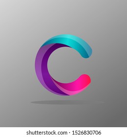 letter C simple and creative vector logo design illustration