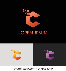 Letter C simple logo icon design vector