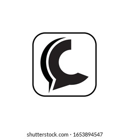 Letter C simple logo icon illustration