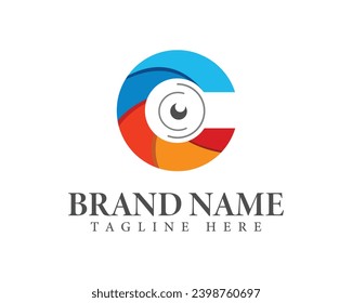 Letter C Simple And Minimalist Camera photography Logo Design .
