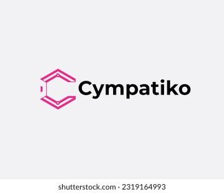 Letra C Logotipo moderno simple