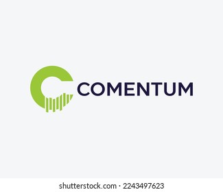 Letra C Logotipo de monograma simple