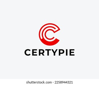 Letra C Logotipo de monograma simple