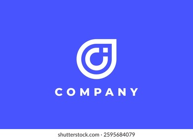letter c i simple monogram modern logo