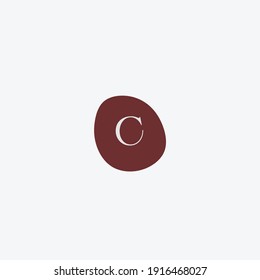 Letter C simple organic cosmetic minimalistic beauty lettering logo design