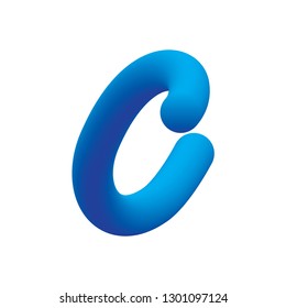 letter c in small cap with tube shape