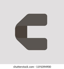 Letter C space vector logo design. Creative minimalism logotype icon symbol.