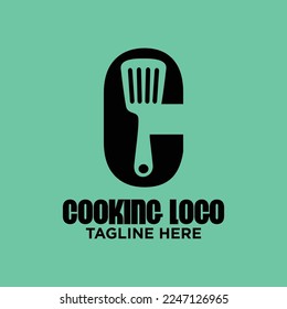 Letter C Spatula Logo Design Template Inspiration, Vector Illustration.