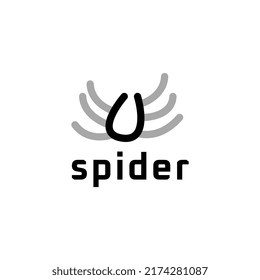 plantilla de diseño de logotipo moderno para arañas de letra c