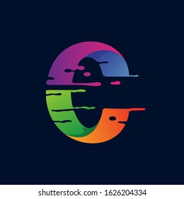 Letter c splash logo design