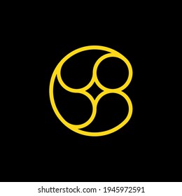 letter C star logo. editable and easy to custom