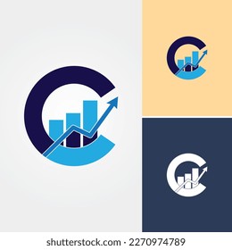 Vector de diseño de logotipo de estado Carta C