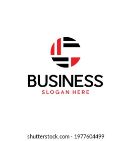 Letter C Stripe Creative Logo Design