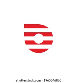 letter c stripes motion geometric logo vector