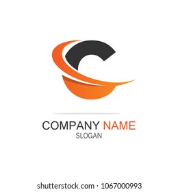 Letter C swoosh logo
