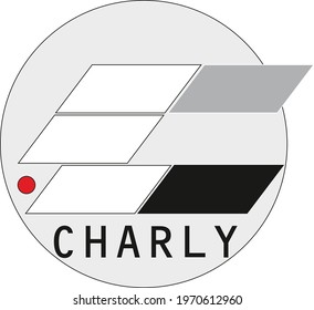 LETTER C SYMBOL WITH THE PARALLELOGRAM THEME 