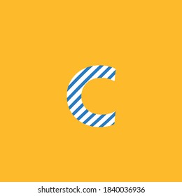 Letter C Symbol White Blue Lines Stock Vector (Royalty Free) 1840036936 ...