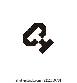 Letter C, T and H square geometric symbol simple logo vector