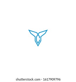 Letter C and T logo design vecor template