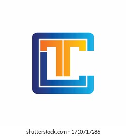 letter C and letter T logo design
