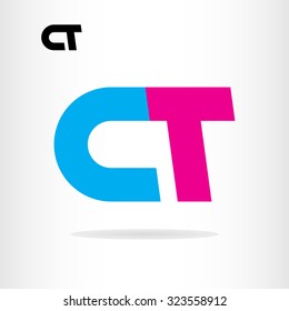 Letter C and T logo template