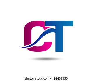 Letter C and T logo vector
