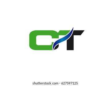 Letter C and T logo vector
