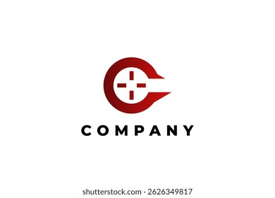 letter c target scope crosshair logo
