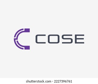 Letter C Tech Futuristic Technology Digital Structure Integrated Modern Monogram Vector Logo Design